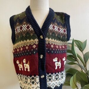 VINTAGE kids  Patterned Sweater Vest size 4T